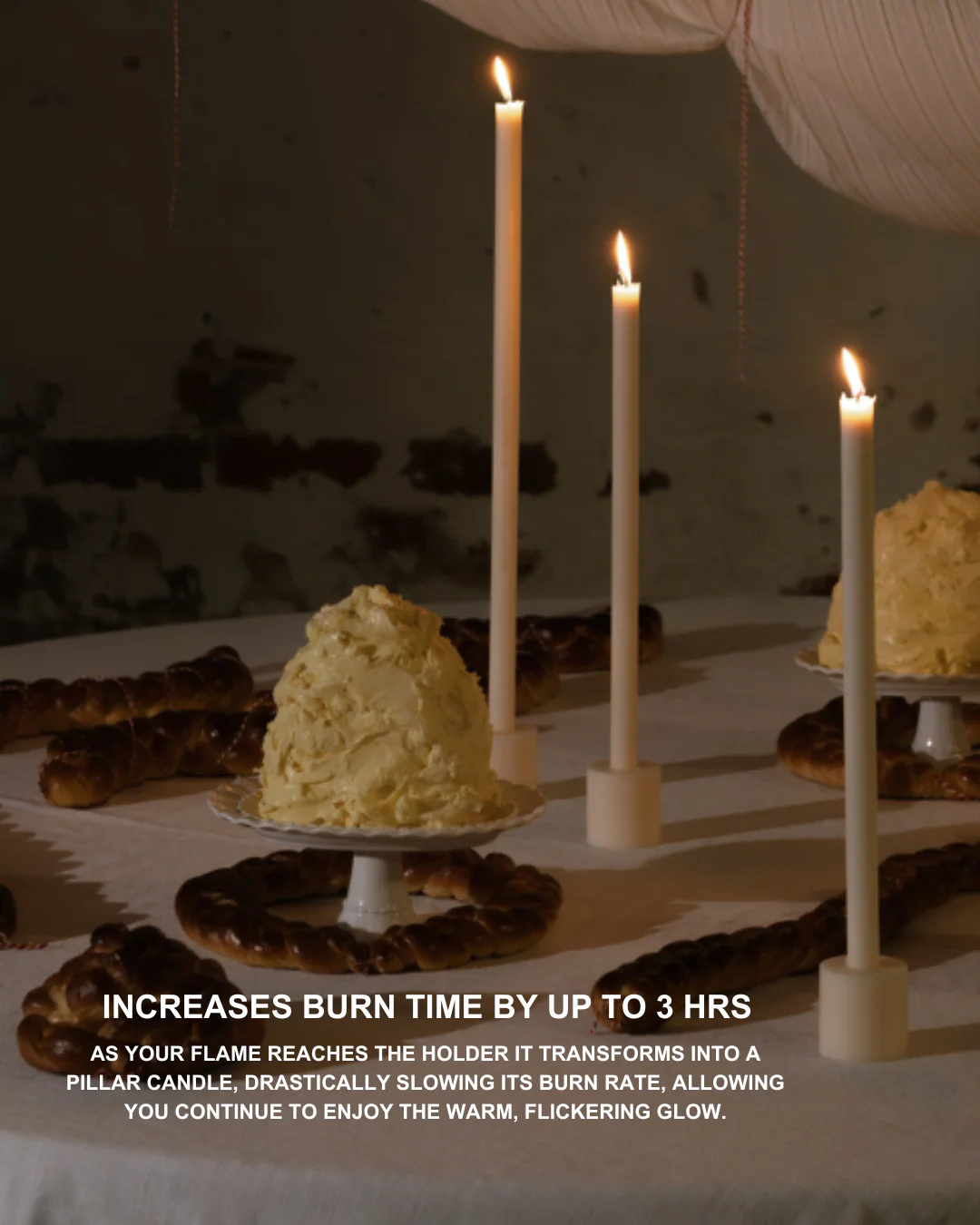 Ivory Wax Candle Holder - Image 4